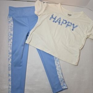 Nicole Miller Sport 2 Piece Set Floral Girls Size 4